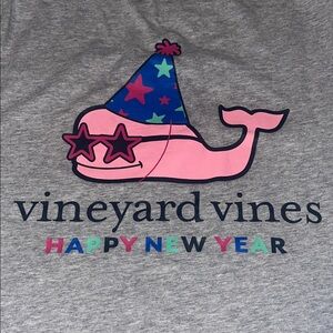 Vineyard Vines Pink Whale Party Hat Shirt